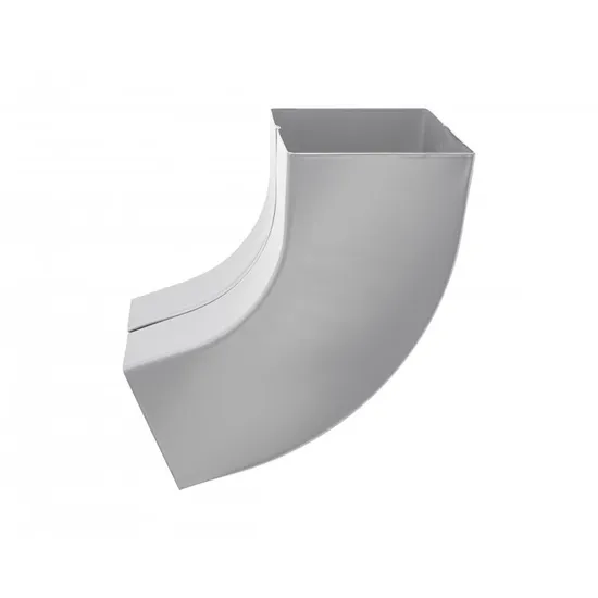 Koleno 72° hr. lak. bílo hliníkové 120x120mm lis. KJG pozink.