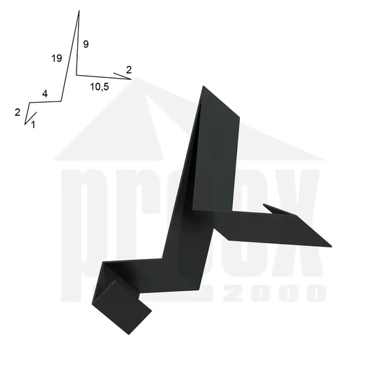 Závětrná lišta intenzivně černá 475 mm